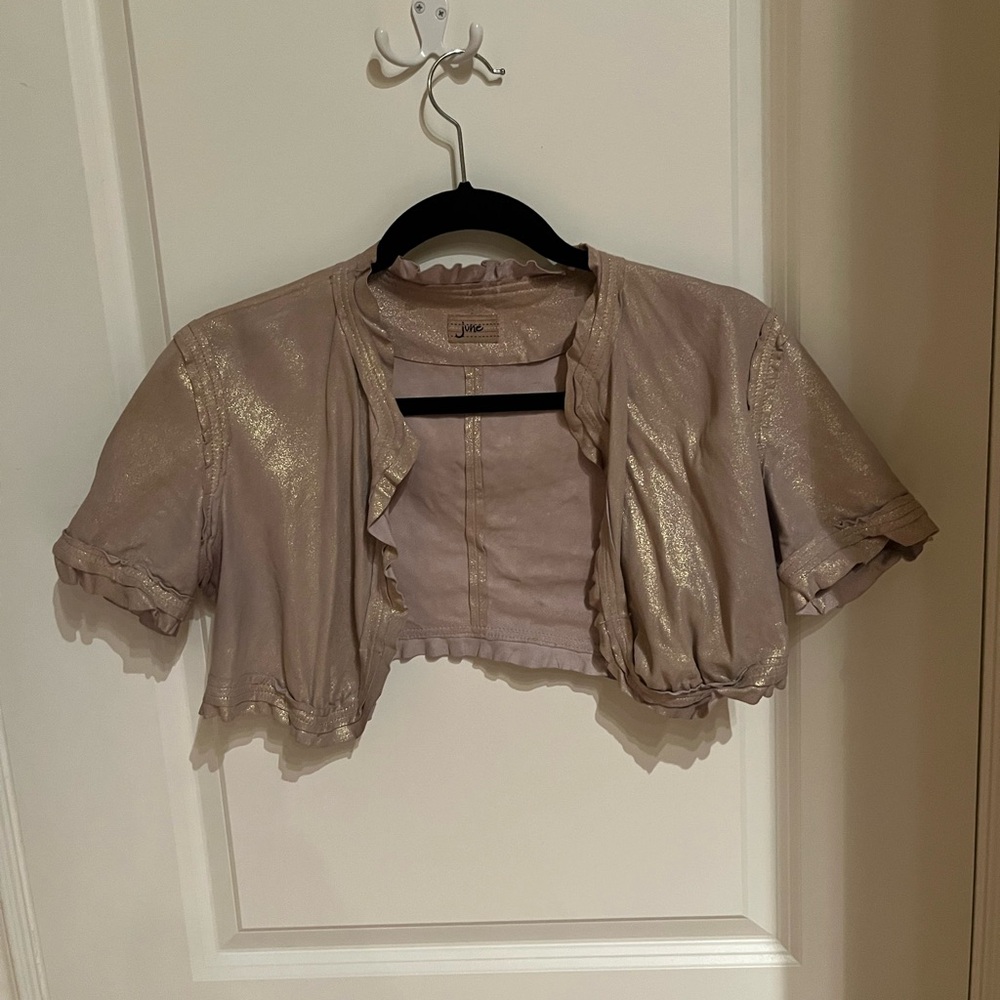 Vintage Gold Metallic Shrug